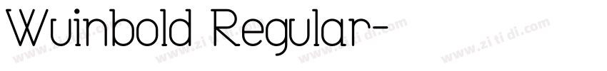 Wuinbold Regular字体转换